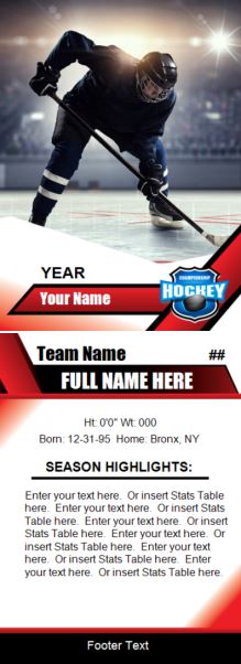 Mytradingcards Com Make Your Own Hockey Cards