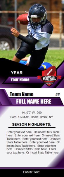 Create A Custom Football Card